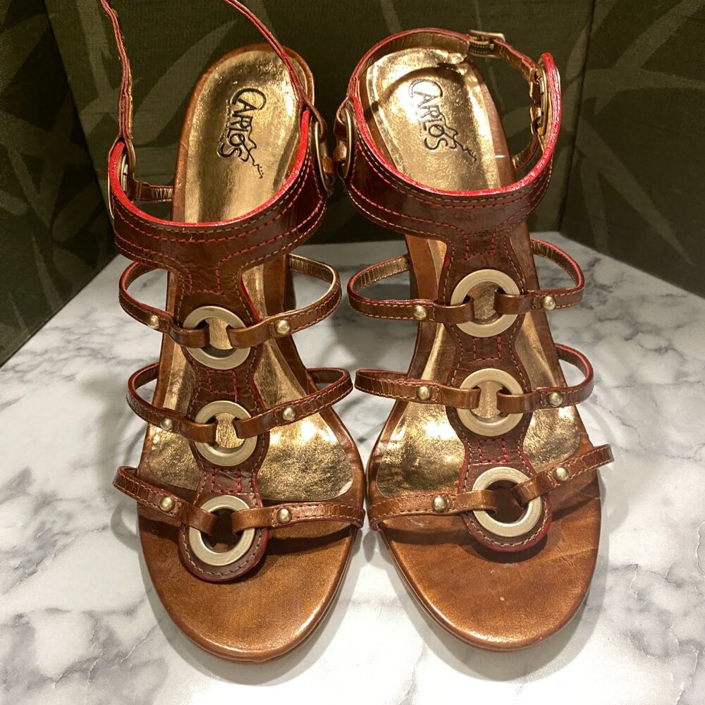 Carlos Santana BATTLE Strappy Heeled Sandals-8 1/2